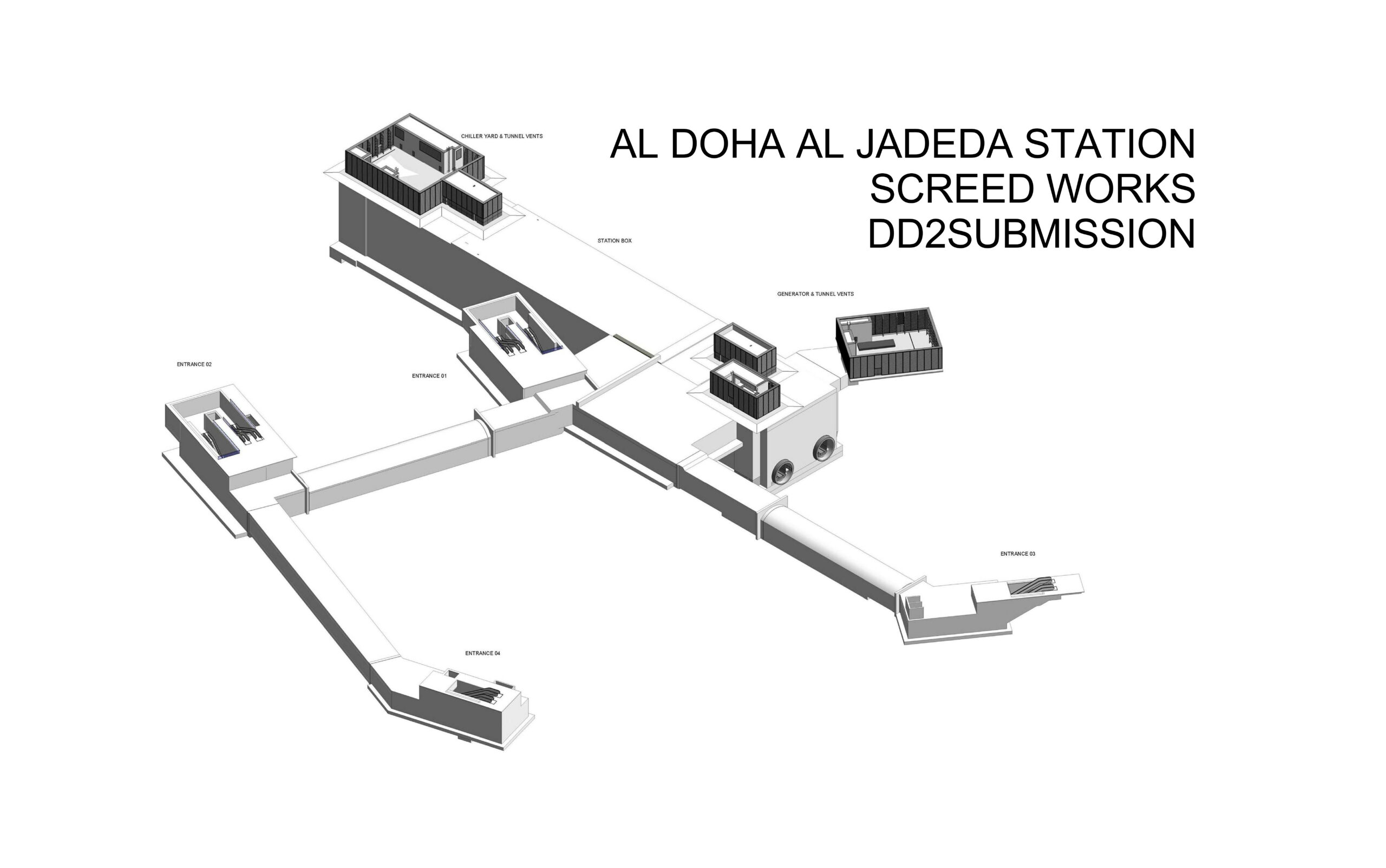 BIM modeling of the Qatar Metro project for CORDOBA-212 with a total area of 26,876 m², 2016