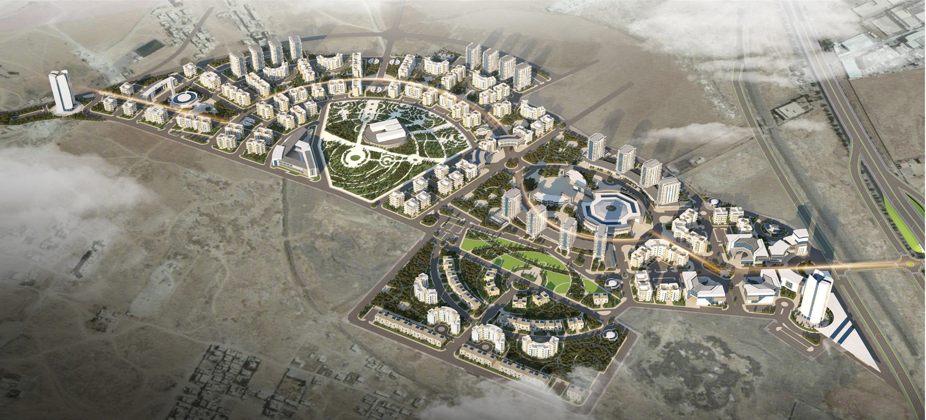 Designing a Residential Suburb for (IGO) company in Damascus countryside with 600.000 m2 area.