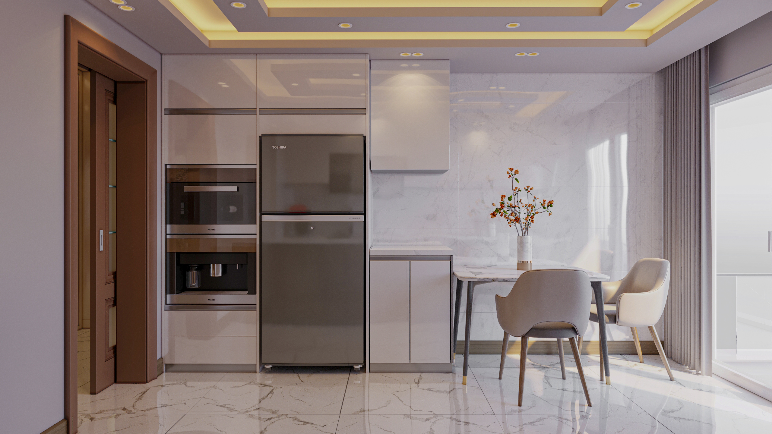 Distinctive interior design for a 560 m² private villa in Qatar, Doha, 2019