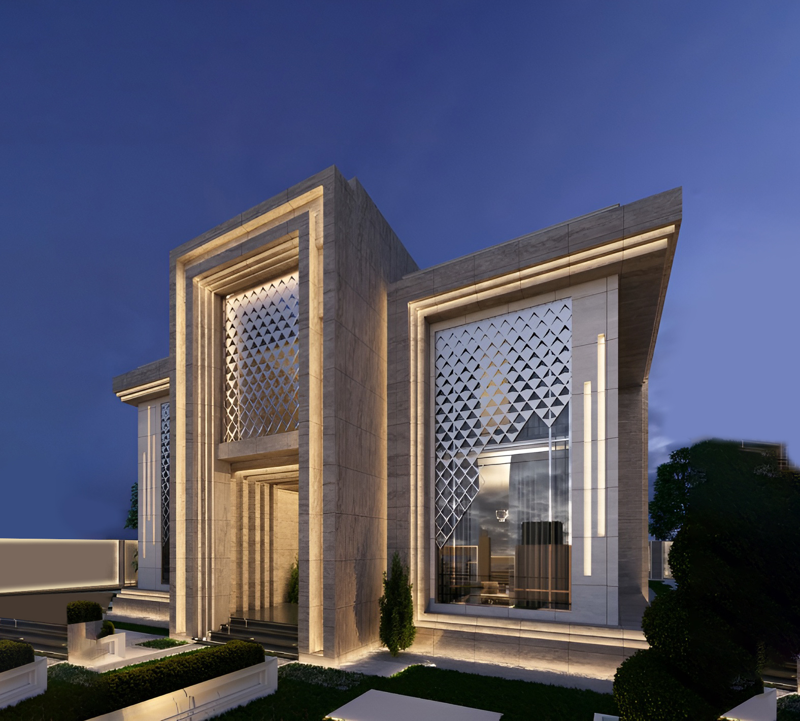 Exterior design of a private villa of 800 m², Abu Dhabi, 2020
