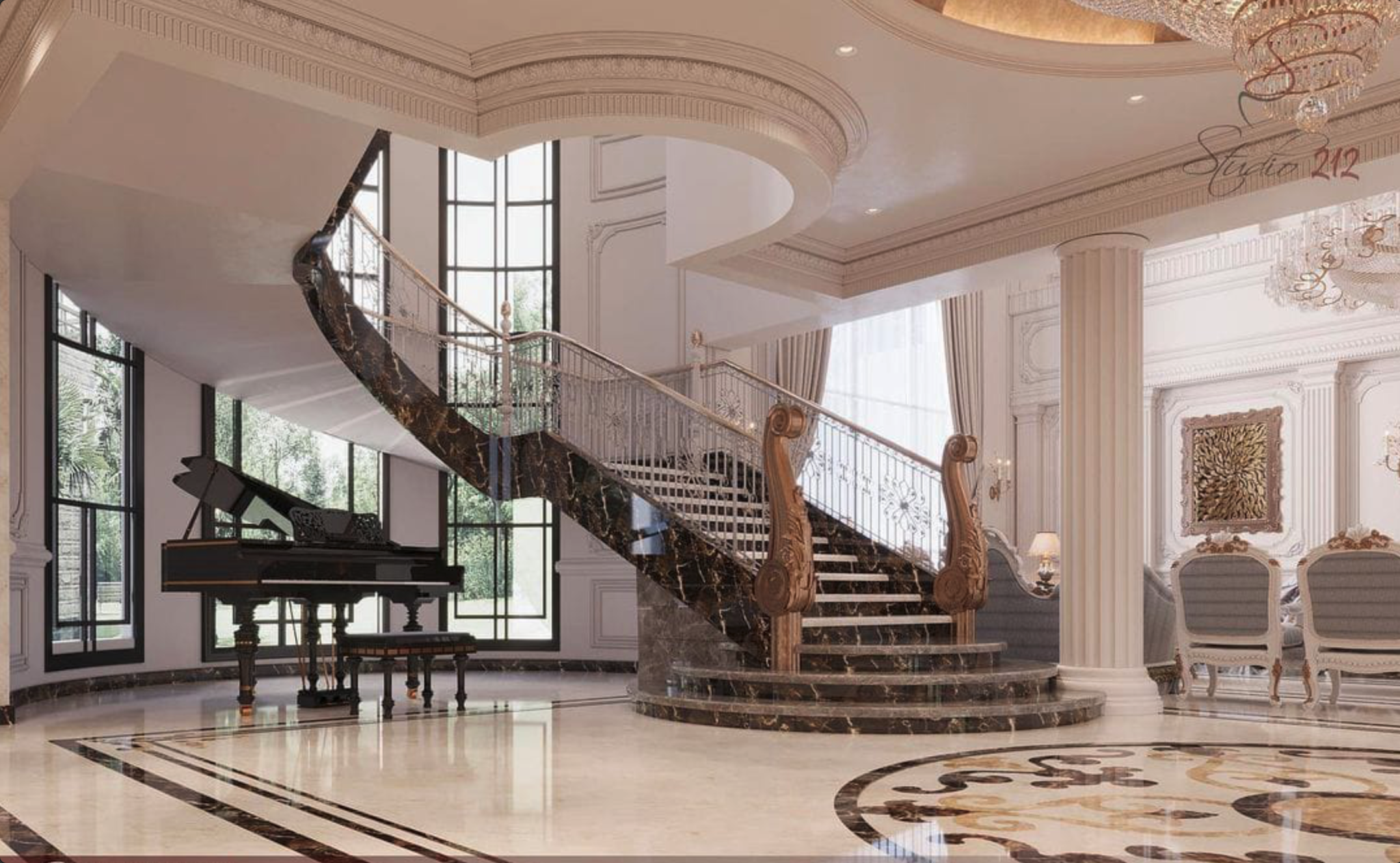 Interior design for a private villa in Sharjah, area of 900 m², 2021