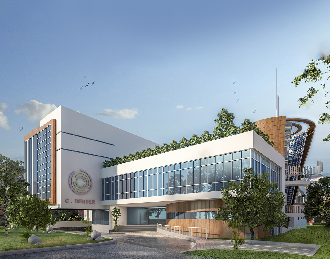 100-bed specialty hospital within a residential suburb.