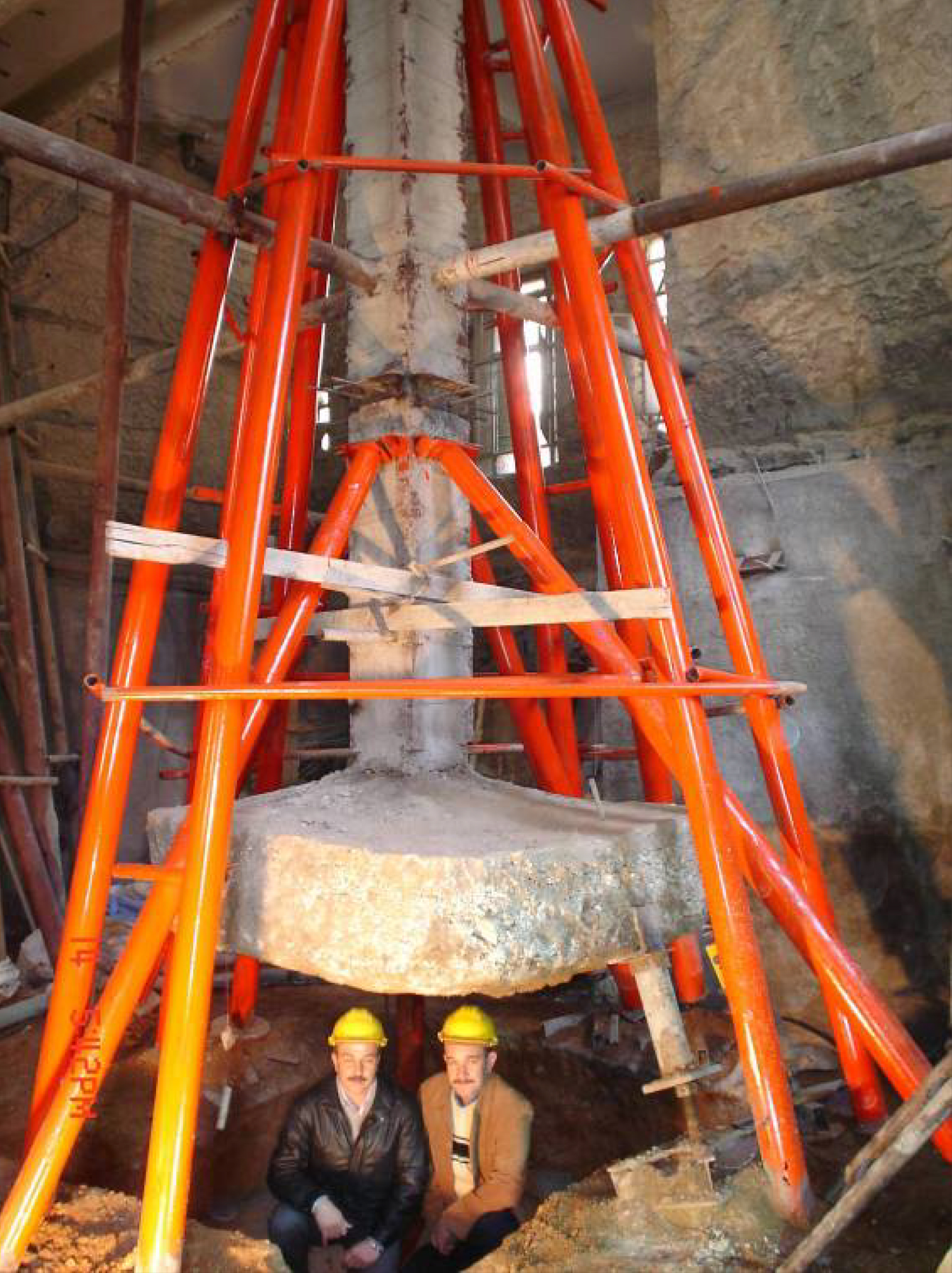 Supporting and adding basement to existed building, Damascus