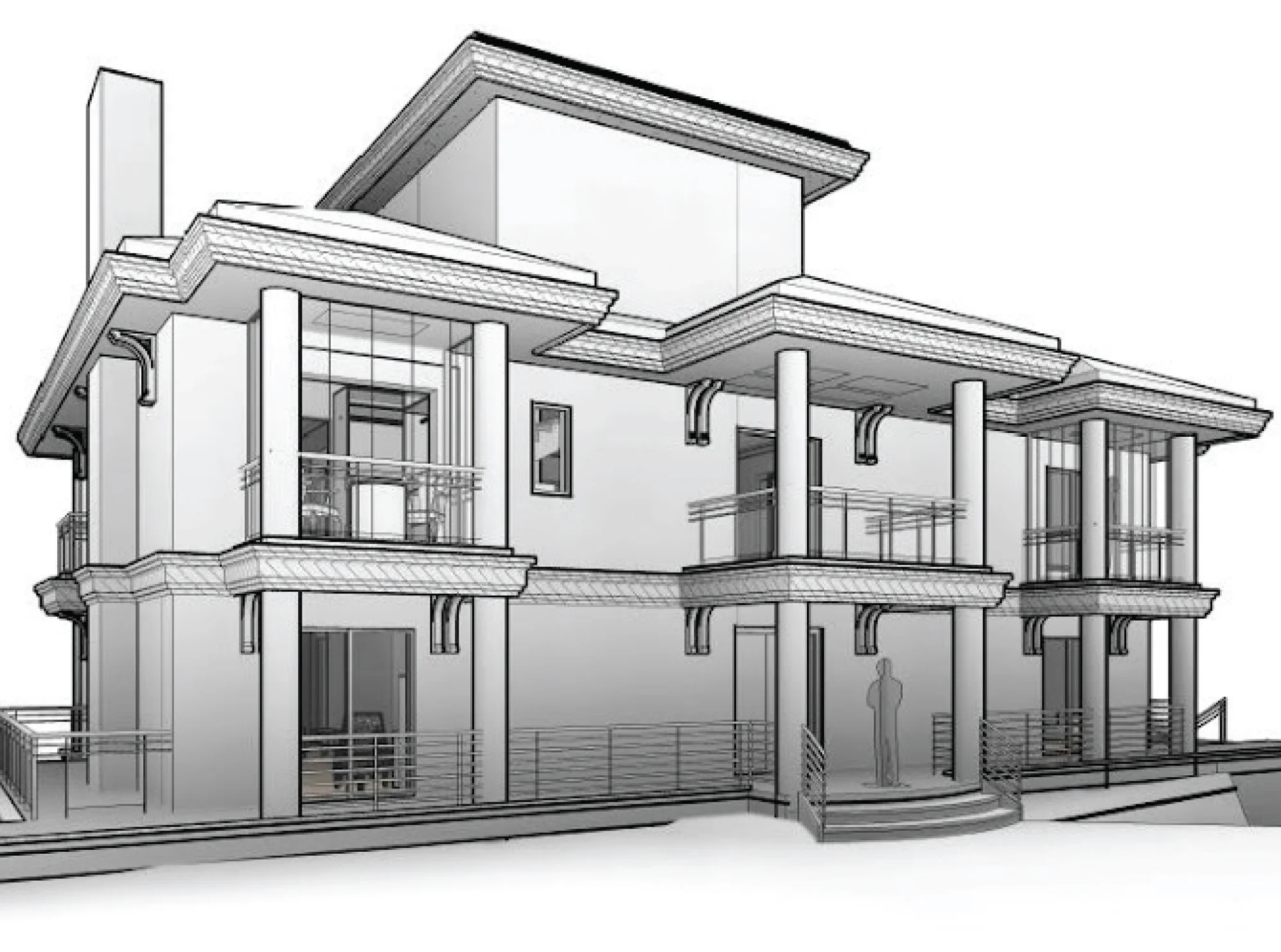 BIM model of a private villa