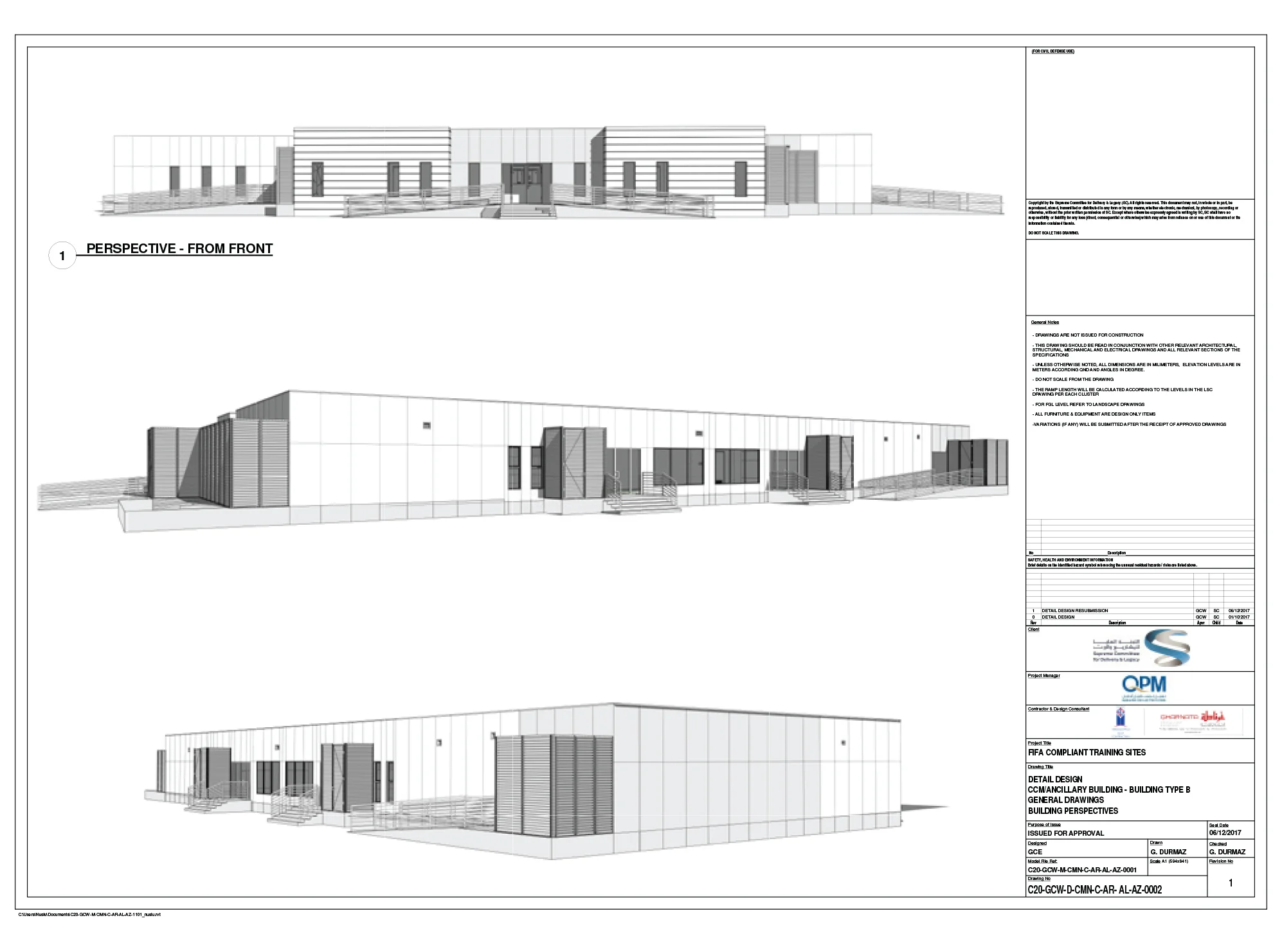 BIM model of training stadiums in Qatar